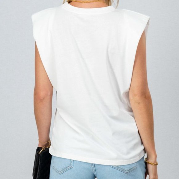 Strong Shoulder Muscle Tee -White - Picture 3 of 3
